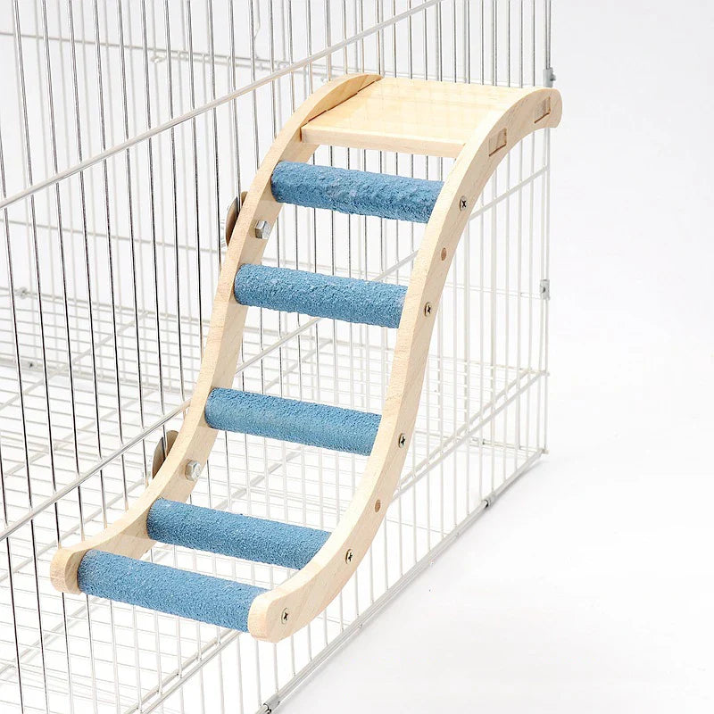 Kletterleiter aus Holz für Vögel – Kauspielzeug für Papageienkäfige