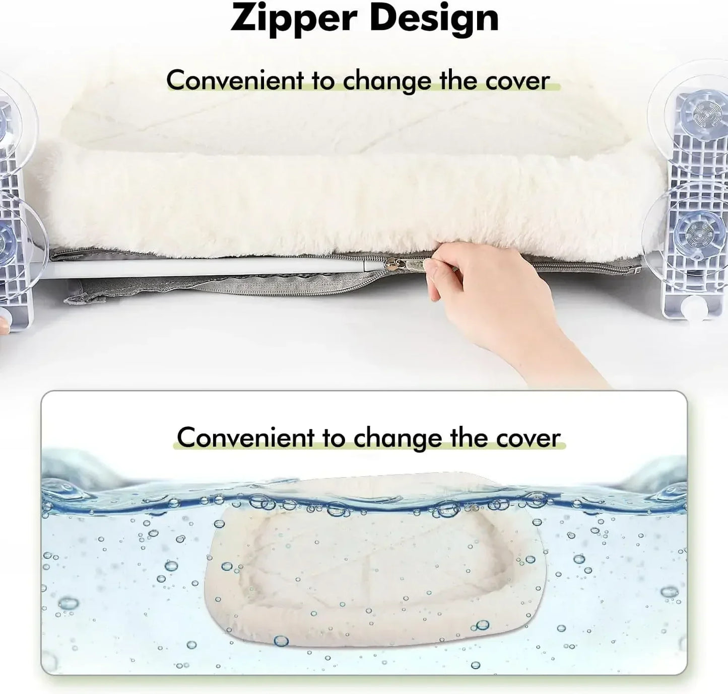 Kabellose Katzen-Fensterhängematte – Saugnapf – Tragkraft: 18 kg