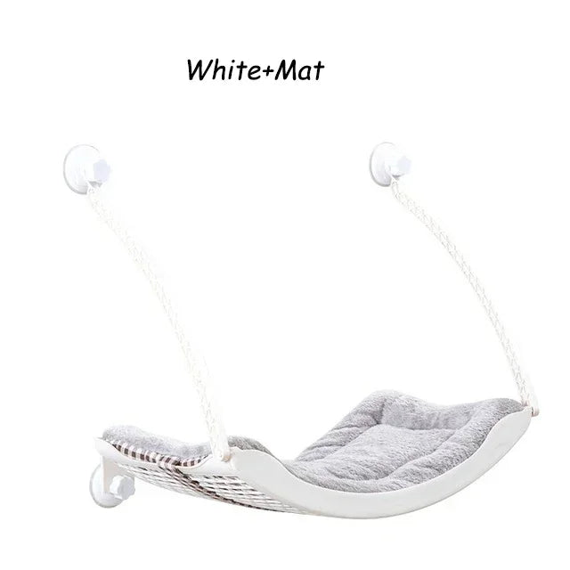 Katzen-Fensterhängematte aus Arctic Fleece – Saugnapf – 100 % Baumwolle – Waschbar