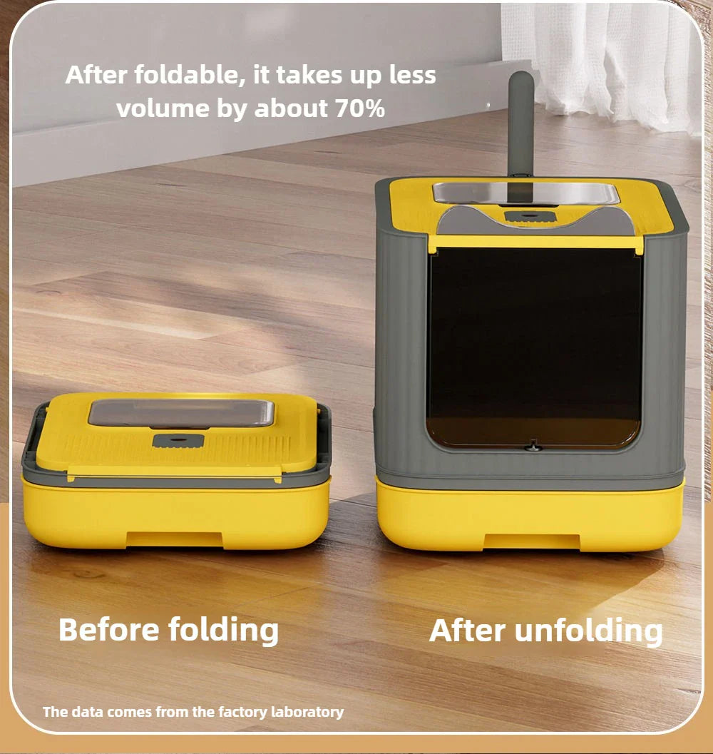 Geschlossene Katzentoilette mit Geruchsfilter – Extra groß & spritzwassergeschützt, Kunststoff