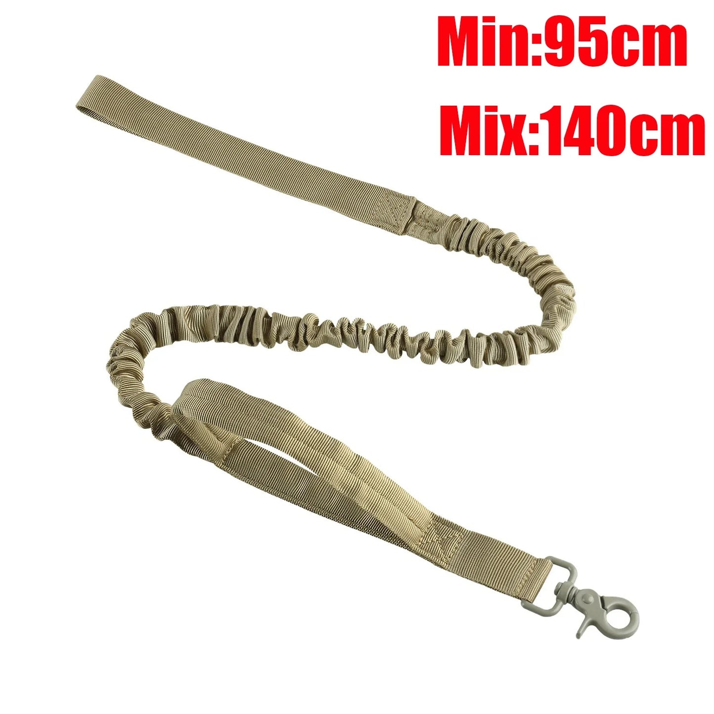 Reflektierende Bungee-Hundeleine aus Nylon – Für große Hunde, Schwarz