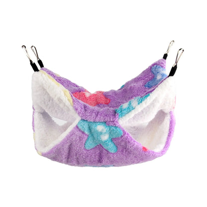 SnuggleNest Doppellagige Plüsch-Hängematte für Nager