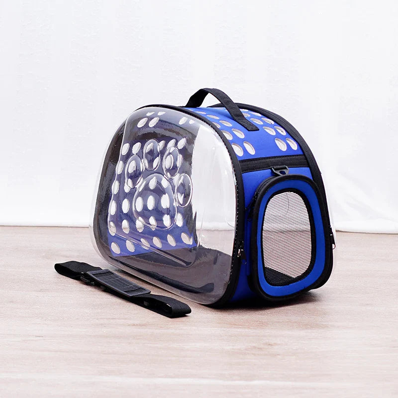 Transparenter Haustierrucksack aus PVC/EVA – Atmungsaktive Tragetasche
