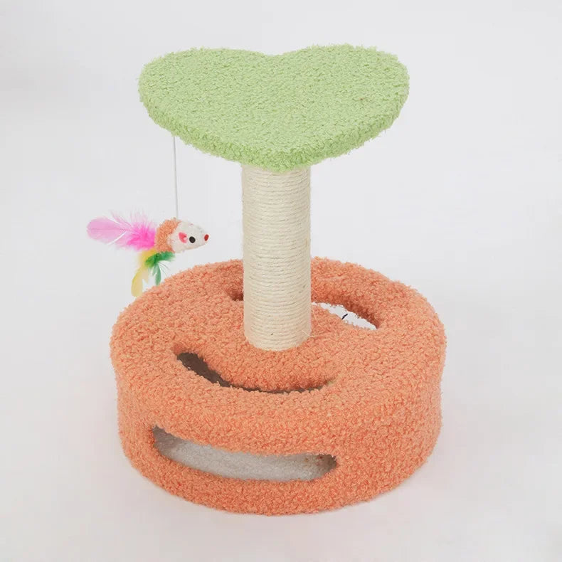 KlimPaws BloomNest Kratzbaum mit Sprungplattform und blütenförmigem Katzennest