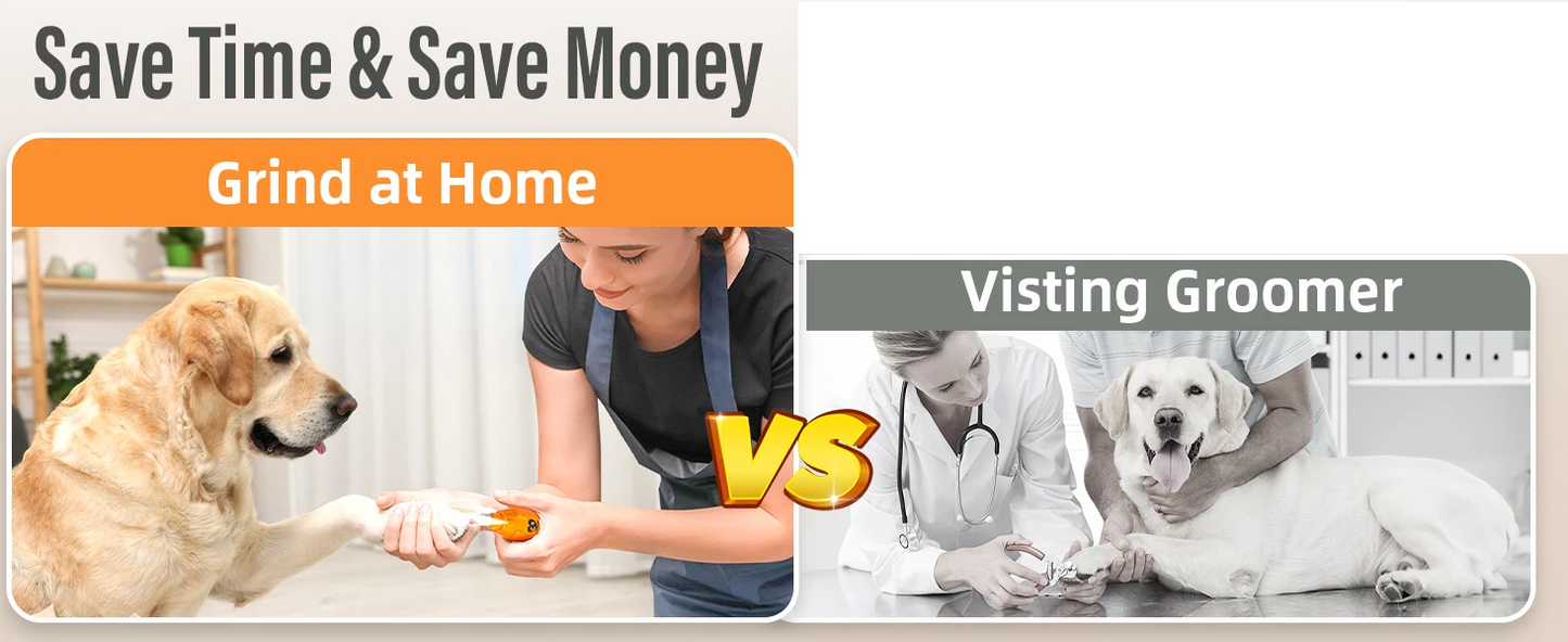 PawPerfect Elektrische Hunde-Krallenfeile mit 6 Geschwindigkeiten