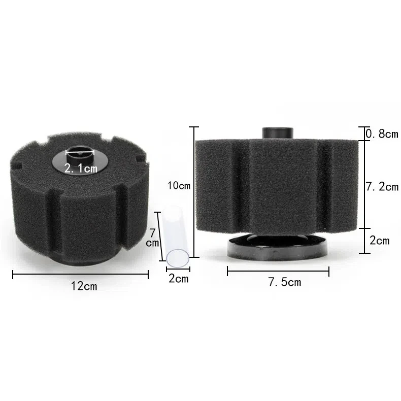 AquaPure Biochemischer Schwammfilter für Aquarium | Luftpumpe, Skimmer und Biofilter Zubehör