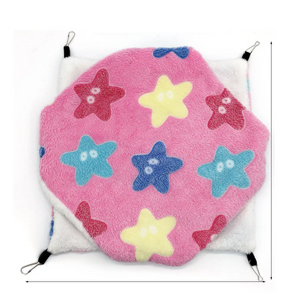 SnuggleNest Doppellagige Plüsch-Hängematte für Nager