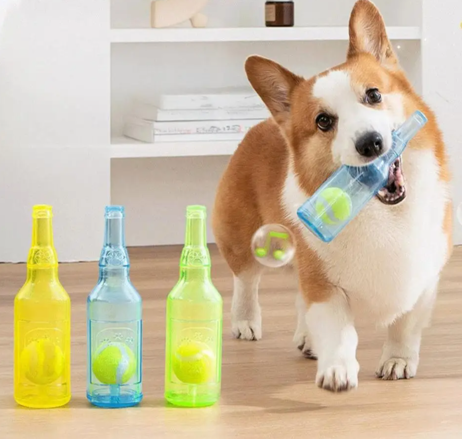 SnackBuddy Hundespielzeug mit Wasserflasche und Snackspender