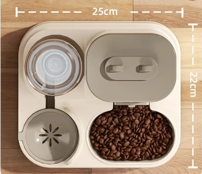 PetSmartFlow Automatisches Futter & Wasserspender Set für Hunde & Katzen