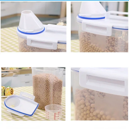 FreshLock 1.5kg/2kg Messbecher & Futterbehälter für Hunde und Katzen