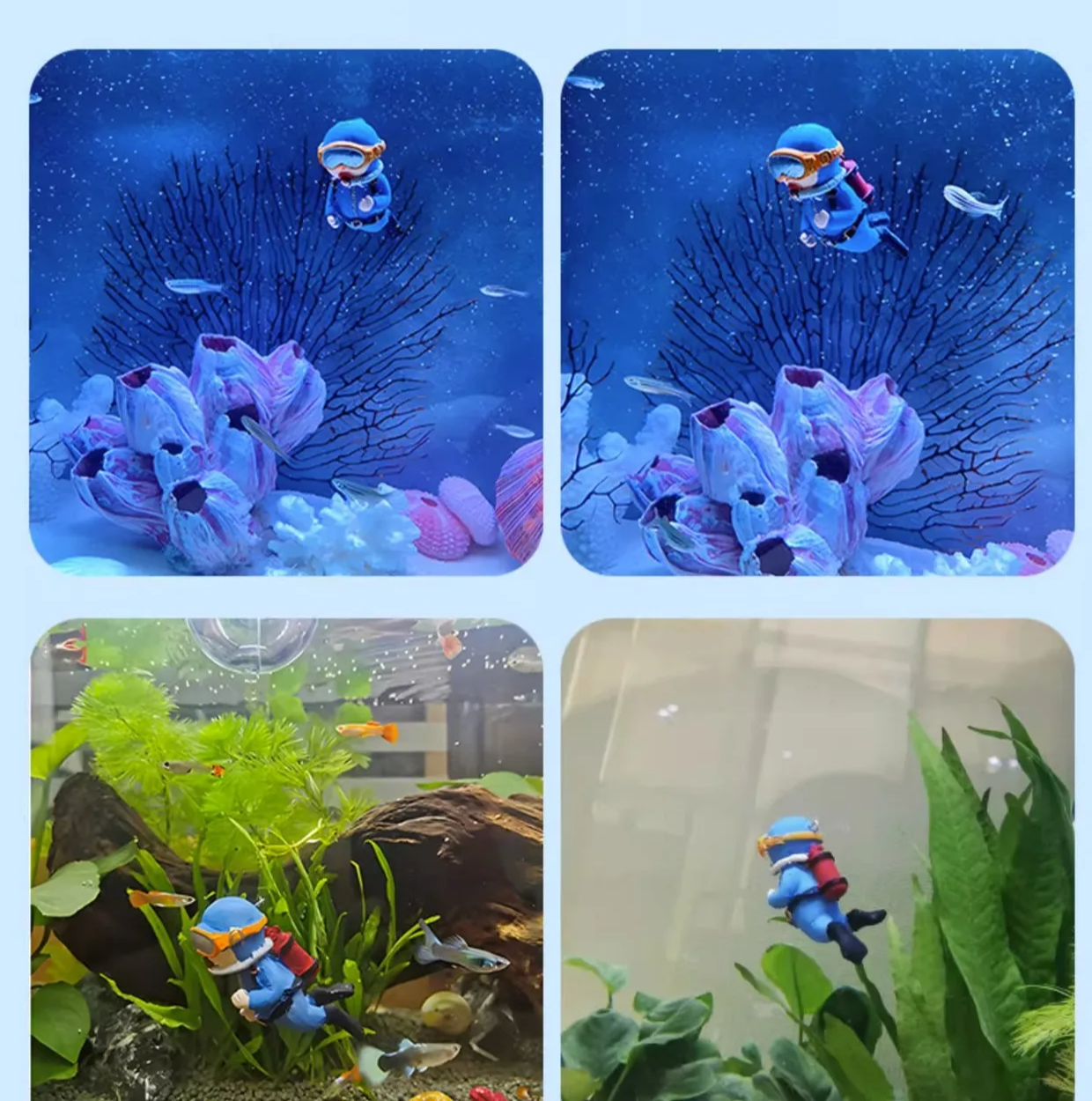 AquaFloat Schwimmender Taucher Aquarium Dekoration