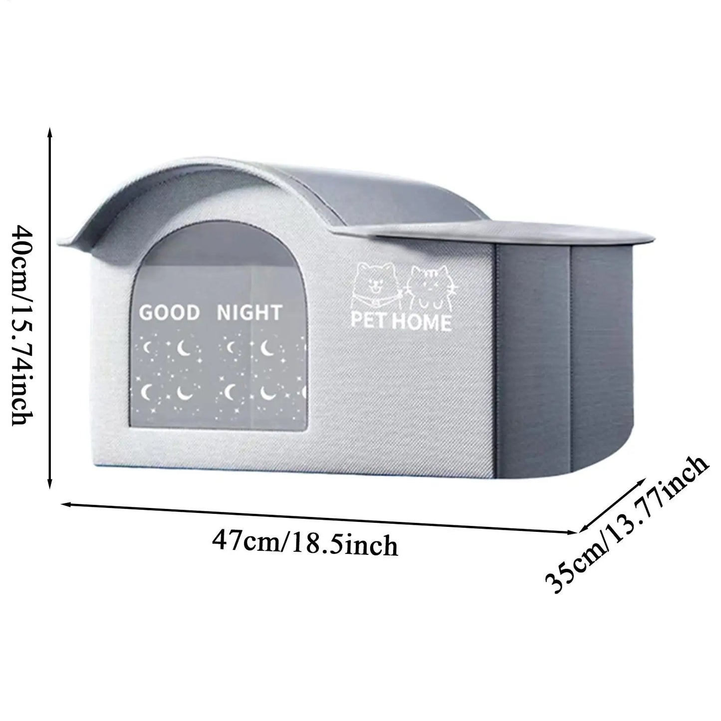 ThermaKool Faltbares, isolierendes Katzenhaus – 2-in-1: Kühlen & Wärmen mit Kühlakkus & Wendematratze