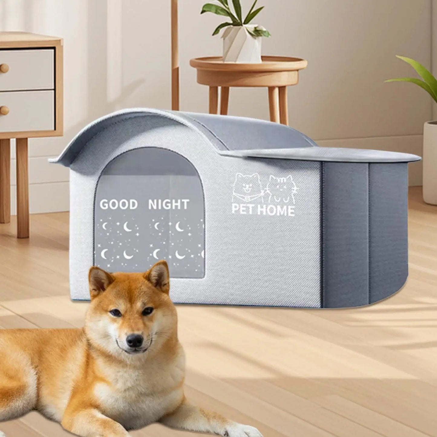 ThermaKool Faltbares, isolierendes Katzenhaus – 2-in-1: Kühlen & Wärmen mit Kühlakkus & Wendematratze