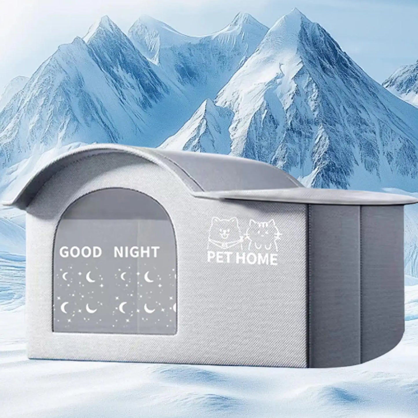 ThermaKool Faltbares, isolierendes Katzenhaus – 2-in-1: Kühlen & Wärmen mit Kühlakkus & Wendematratze